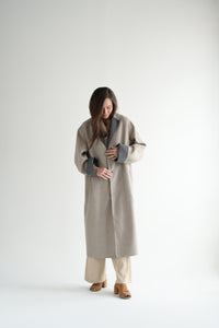 Cite Coat Fully Reversible in Oatmeal/Grey Melange