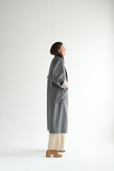 Cite Coat Fully Reversible in Oatmeal/Grey Melange