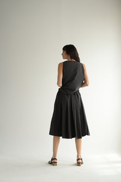 Pleated Skirt TC in Dark Brown