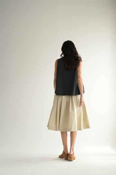 Pleated Skirt WG in Stone