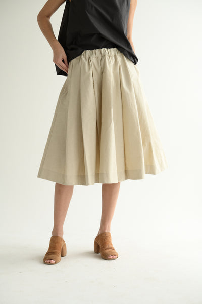 Pleated Skirt WG in Stone