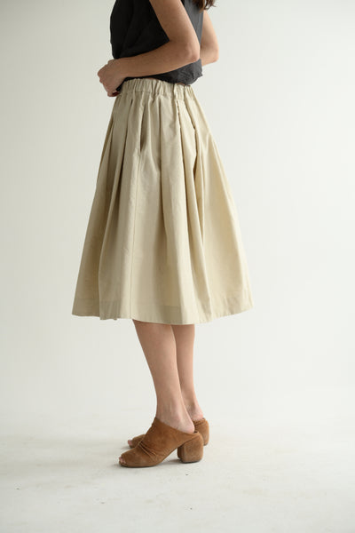 Pleated Skirt WG in Stone