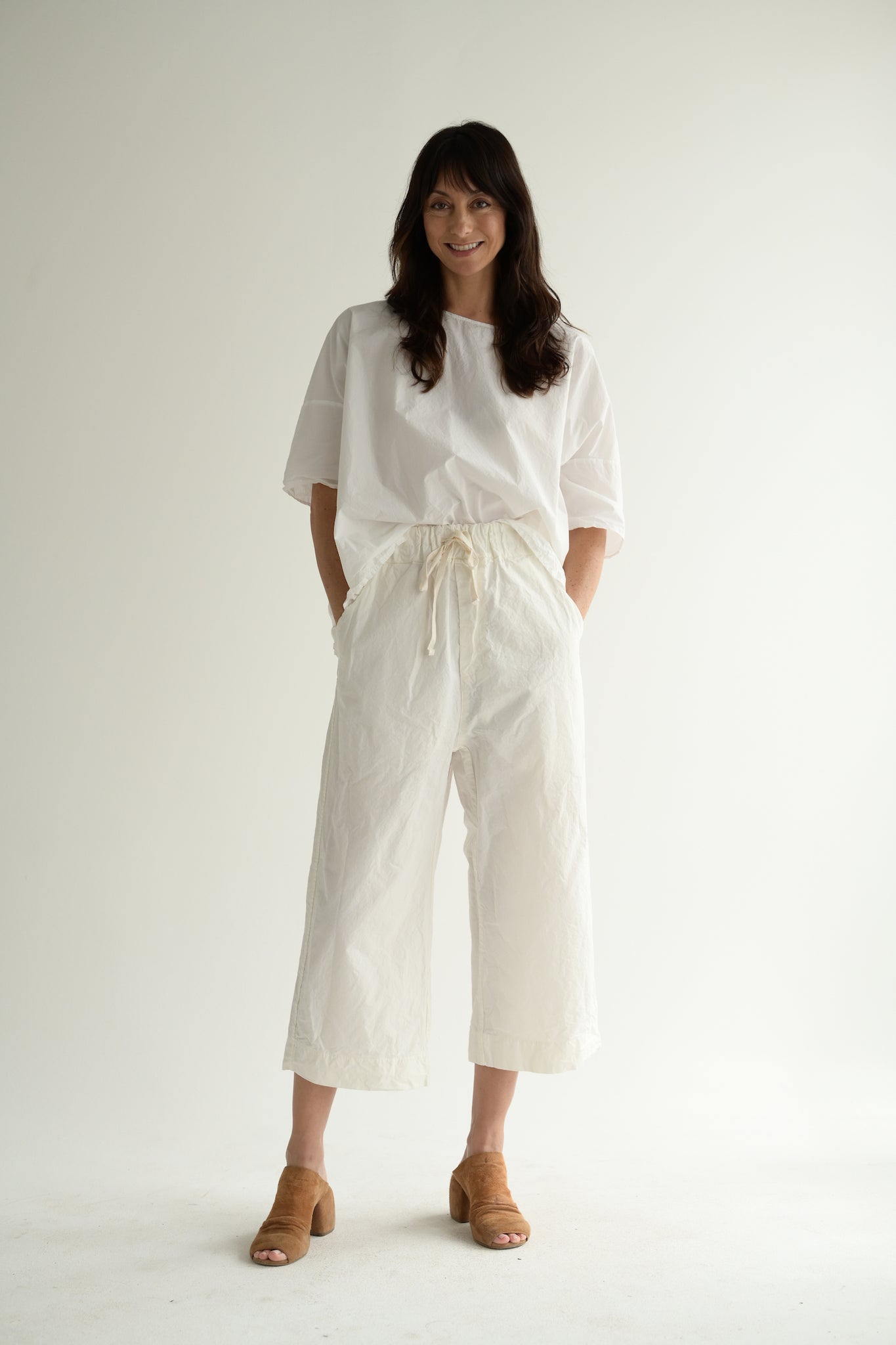 Wide & Short Pants CC in White