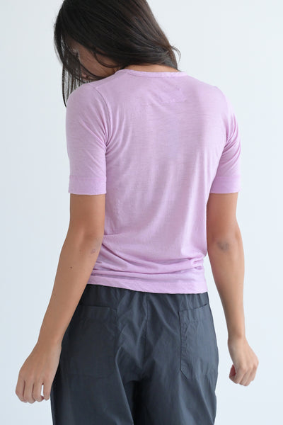 #242 Cashmere Tee Short Sleeve in Rose