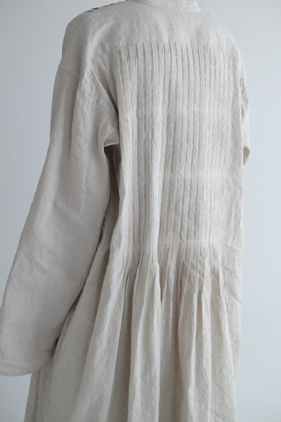 Pleated Dress in Natural