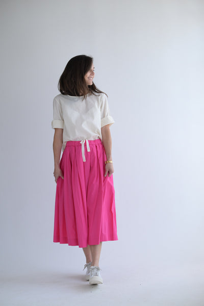 Simple Rideaux Skirt in Shock