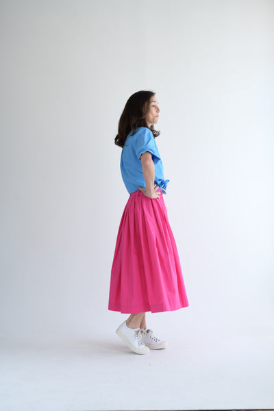 Simple Rideaux Skirt in Shock
