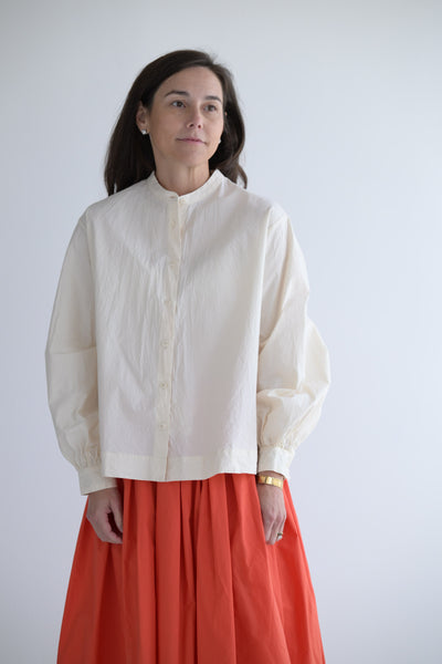 Biggy Grandad Shirt in Natural