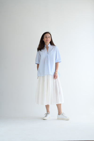 Vera Shirt in Blue Microcheck