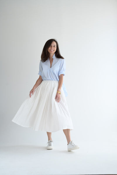 Vera Shirt in Blue Microcheck