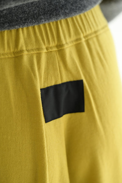 Halo Semi Flare Skirt in Mustard