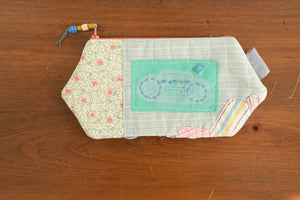 Quilted Pouch with Boombox