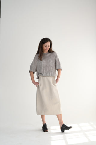 Buchini Short Sleeve Sweater in Grey