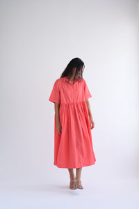Ethal Dress in Coral
