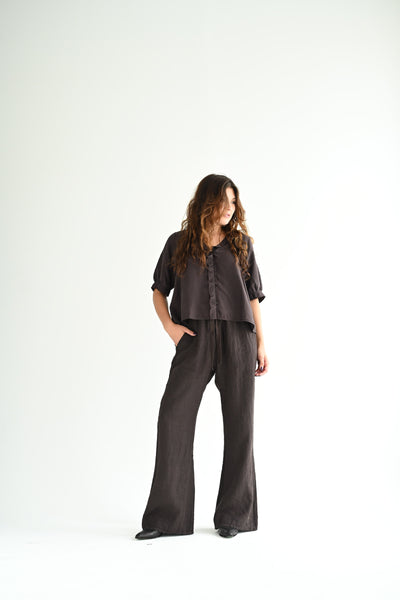 #201 Flared Pants in Coffee