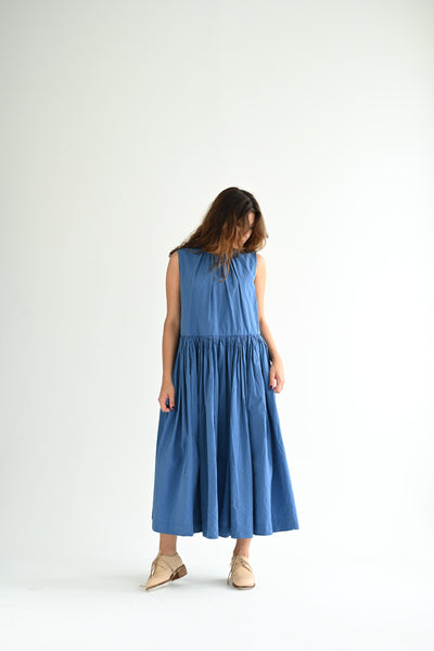 Dress Pomme Ruchee in Med Blue