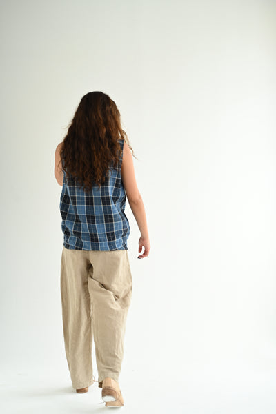 Tank in Sugar Blue Plaid
