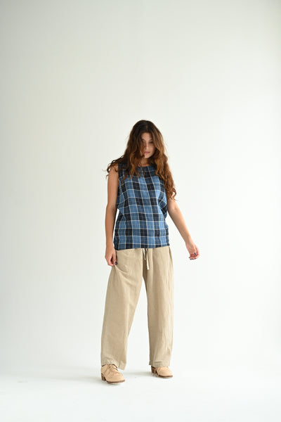 Tank in Sugar Blue Plaid