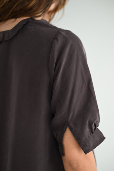 #243 Silk Blouse in Coffee