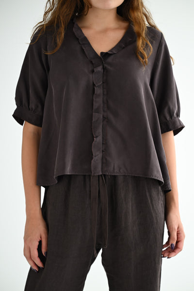 #243 Silk Blouse in Coffee