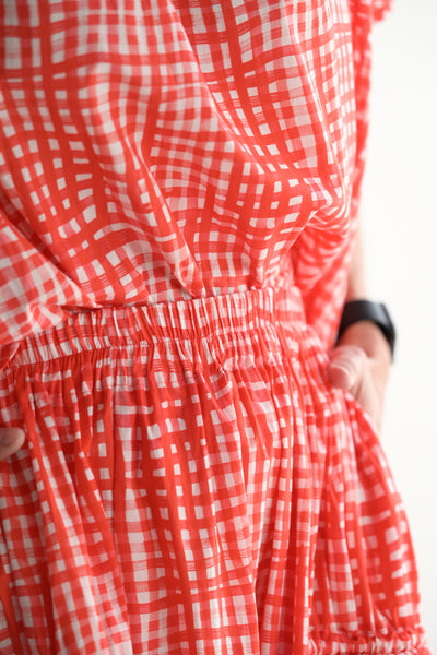 Harvester Skirt in Painted Check Jam