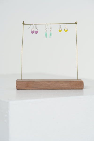 Small Crescent Earrings in Bright Yellow