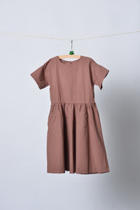 Dana Dress in Washed Red