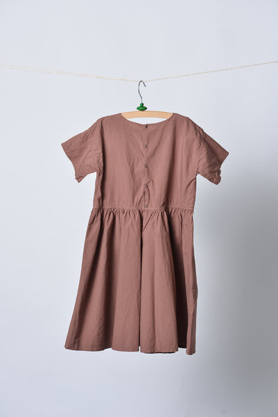 Dana Dress in Washed Red