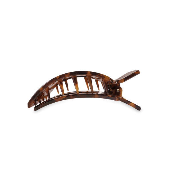 Medium Flat Square Hair Clip in Tortoise