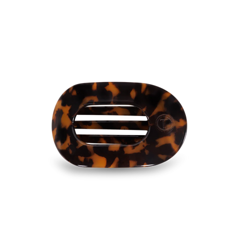 Flat Round Small Clip in Tortoise