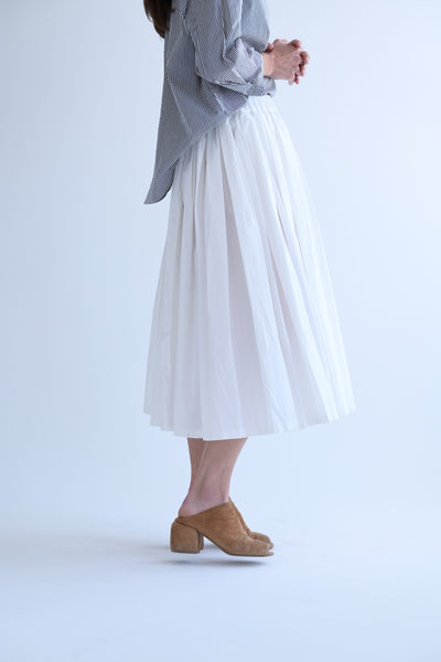 White Pleated Skirt