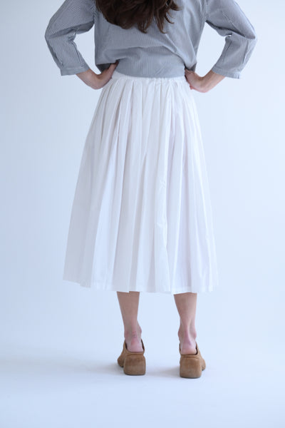 White Pleated Skirt