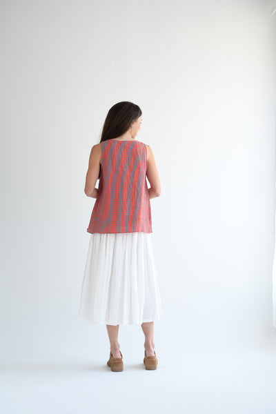 White Pleated Skirt