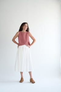 White Pleated Skirt