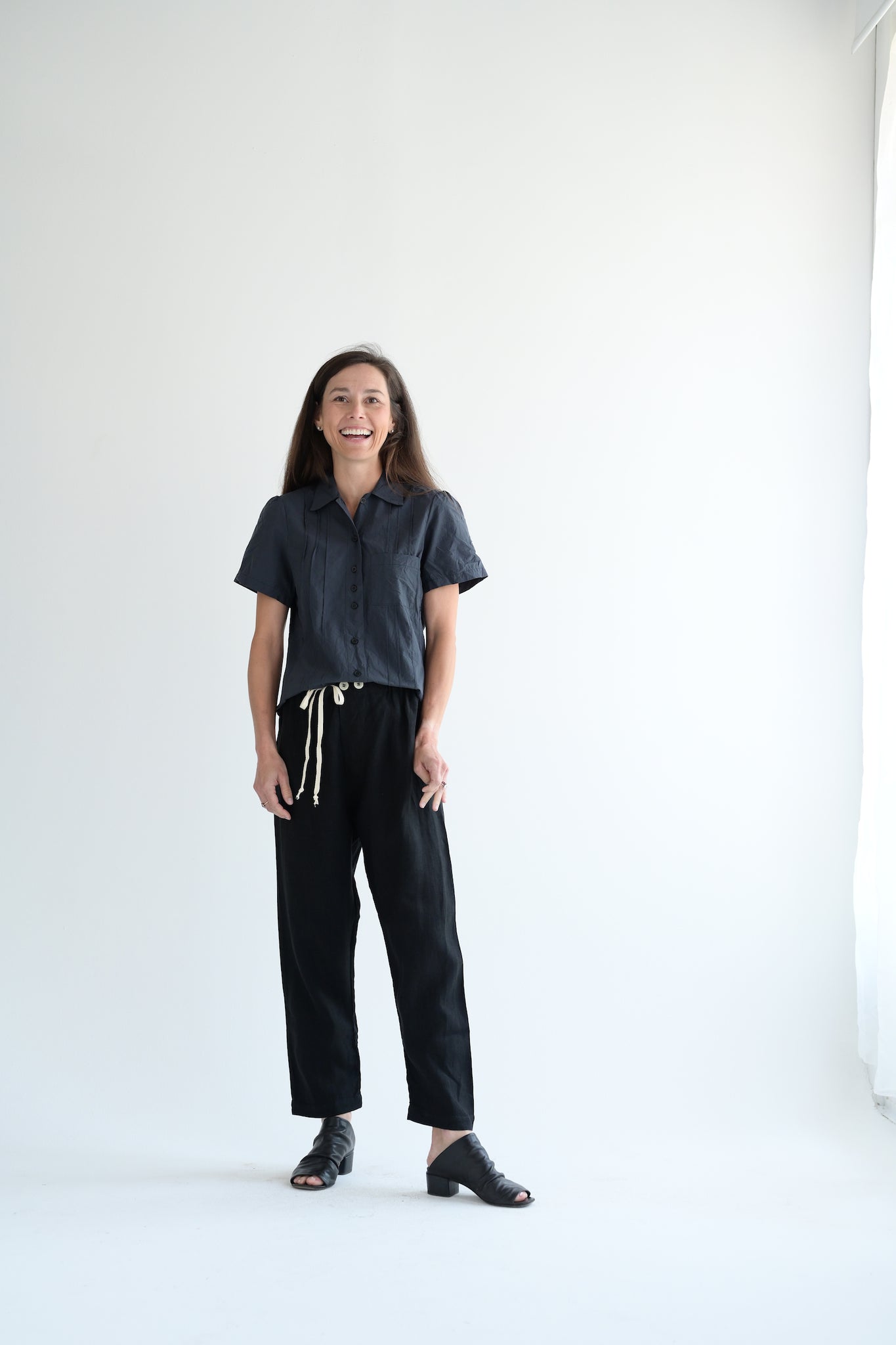 Black Linen Trousers
