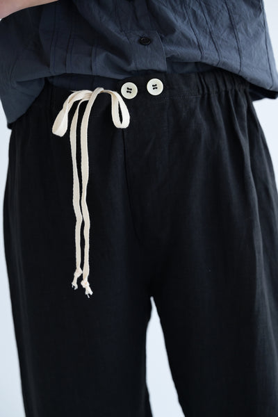 Black Linen Trousers