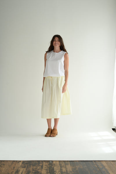 One Seam Sleeveless Top in White