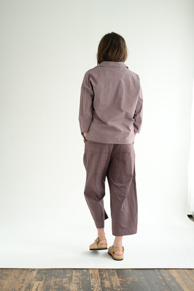 Wide & Short CC Trousers in Mauve