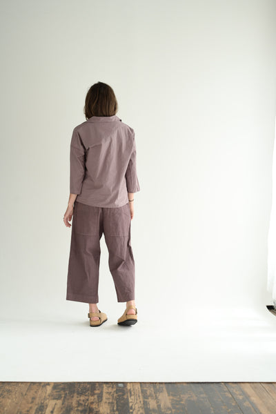 Wide & Short CC Trousers in Mauve