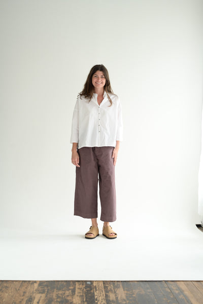 Wide & Short CC Trousers in Mauve
