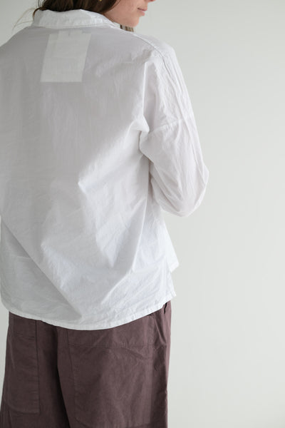 Short Collar Shirt TC in White