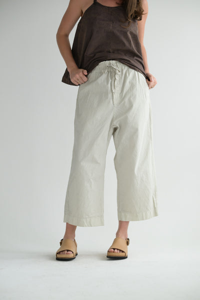 Wide & Short CC Trousers in Pebble
