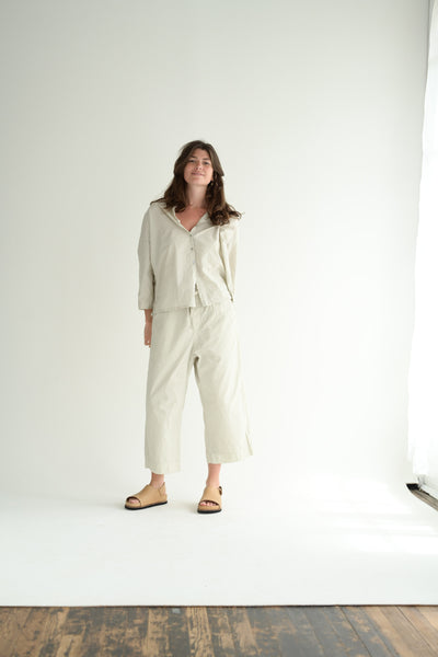 Short Collar Shirt TC in Pebble
