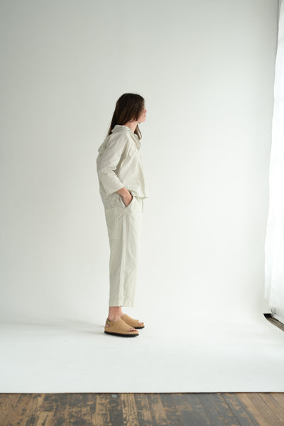 Wide & Short CC Trousers in Pebble