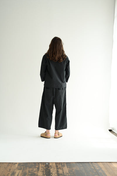 Short Collar Shirt TC in Black