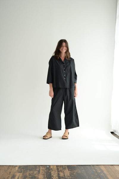 Wide & Short Trousers TC in Black