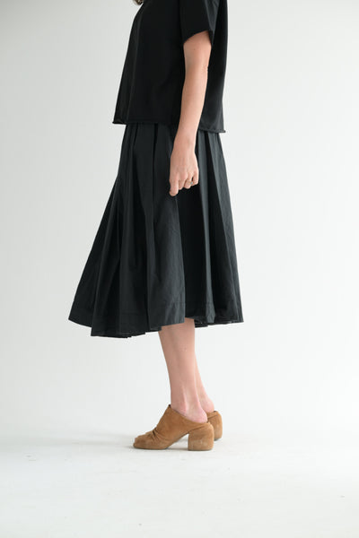 Pleated Skirt TC in Black