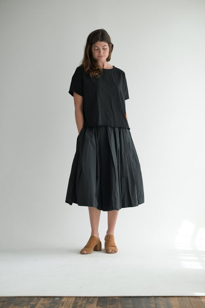 Pleated Skirt TC in Black