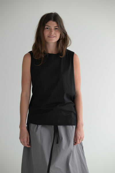 One Seam Sleeveless Top in Black