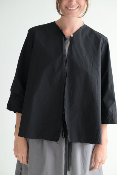 Open Front with Pleated Back Top